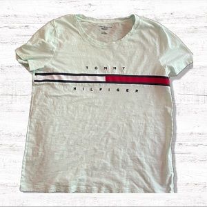 Tommy Hilfiger pale mint green tee shirt size medium